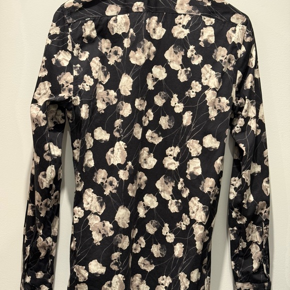 RW&CO. Black and Cream Floral Men's Shirt - Picture 2 of 4